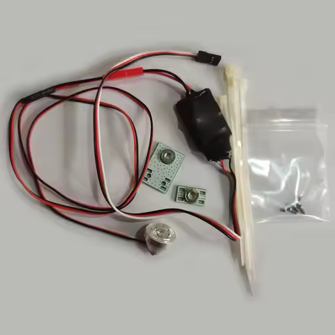 1Set Landing Gear Headlights Landing Light 3W LED Lamp Beads 5V-8.4V Receiver Power Supply Support P