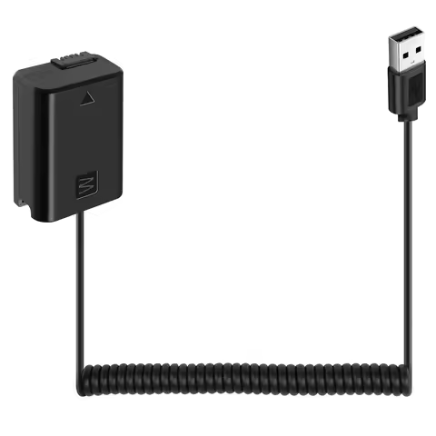 USB Charging Cable NP-FW50 Dummy Battery Spring Wire for Sony A7 A7R A7S A7M A7II A7S2 A7M2 A7R2 A65