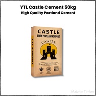 Majuhin Timber YTL Castle Cement 50kg – High Quality Portland Cement for Construction & Repair Work