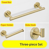 【Huilopker】 Bathroom Towel Holder Towel Bar Brushed gold Stainless Steel Toilet Towel Rack Paper Hol
