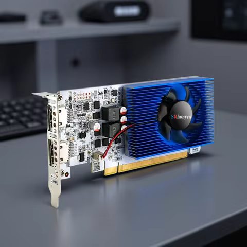 SRhonyra GT730 RX550 GT1030 GTX1050 1050Ti 4GB Low Profile Graphics Card,Low Profile GPU for SFF,ind