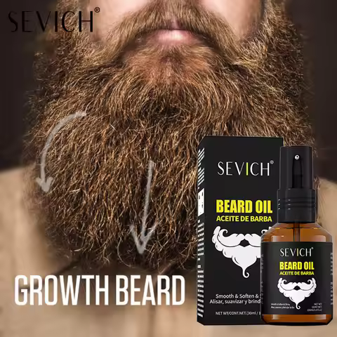 SEVICH Natural Beard Growth Oil for Men Rosemary Smooth Soften Nourish Beard Care Oil Beard Roots Gr