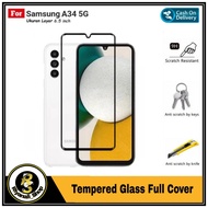 LAYAR Riyanali_Shop Full Cover Tempered Glass Samsung A34 5G / A14 5G / A14 4G / A14 4G LTE / A23 5G