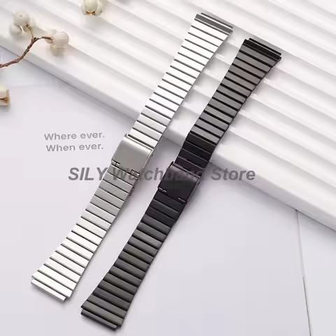 18/20mm Gold Silver Watchband For CASIO F-91W/A158/A159/A168/A169/B650/AQ230/AE500W Replacement Ultr