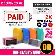 [DESIGN #2] Cop Paid Paid Stamp Custom Text Ink-Ready