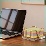 RPAN Iron Wire Note Stand with Acrylic Base Desktop Note Block Box Memo Pad Organiser