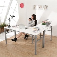 [特價]BuyJM低甲醛木紋白160+80公分L型穩重工作桌/電腦桌