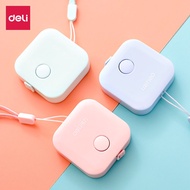 DELI 79650 1.5m mini Automatic Tape Measure has 2 measuring units cm/inch in cute Pastel color
