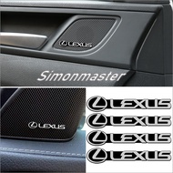 Lexus IS250 Is200 Es250 GS300 4pcs/set Modified Car Aluminum Audio Emblem Decal Stickers Auto Interior Decoration