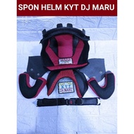 SPON BUSA HELM HALF FACE KYT DJ MARU KANCING BESI FULL SETT