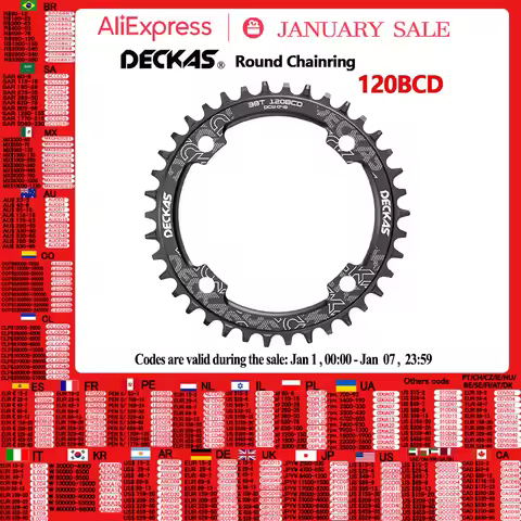 Bike Chainring 120BCD Round Chainring Diameter Deckas 120MM 36T 38T 40T 42T 44T 1PCS Fit For SRAM Cr
