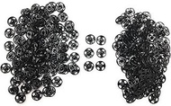 Katz Trimming / Trims Unlimited 100 Sew On Round Snaps, Black Color,Corchetes, Size 0-" (9mm)-23/64"