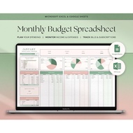 Monthly Budget Template Excel & Google Sheets, Finance Tracker, Budget Planner, Expense Tracker