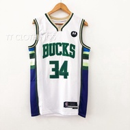 2026Giannis Antetokounmpo #   34 Milwaukee Bucks White NBA Basketball Shirt Singles Jersi