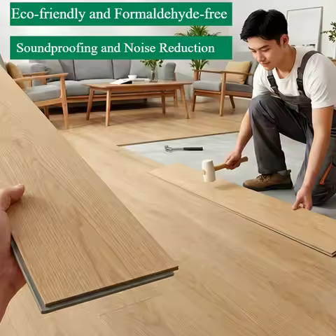 WPC Stone Plastic Flooring, a New Type of Seamless, Thickened, Snap-Lock, Wear-Resistant SPC Click F
