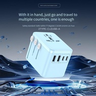 Multi-Country Travel Plug Brand New Multi-Function Conversion Plug Global Pass 2A2C Port Fast Charge