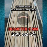 CARBON SUTET MENTAH D.6MM S.200CM - 150 cm