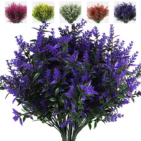 35cm 7 Fork Artificial Leaf Ear Lavender Wedding Home Decoration Wheat Ear Flower Project Artificial