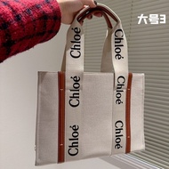 Chloe Canvas Woody Tote Bag Shopping Bag Women's Handbag Fashion Casual Shoulder Bag