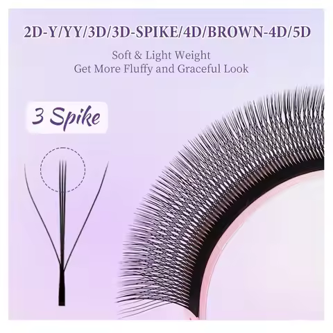 NEW 3D Fairy Spike Lashes 3D 5DW Clover Lashes Premade Bloom Fans Volume Eyelash Extensions Premium