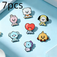7pcs Enamel Pin Cartoon Anime Character Brooch Pines Lapel Pins Badge on Backpack Clothing Accessori