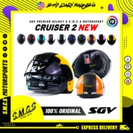 SGV CRUISER 2 HELMET VISOREX (100%ORIGINAL) SIRIM CERTIFIED SGV HALF HELMET 2/3 STENG KURA HELMET TOPI KELEDAR 头盔 Helmet Murah