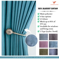 Six Warna Kain 100% Blackout Curtain Hook langsir Murah Sesuai Untuk Langsir Tingkap Langsir Pintu, 