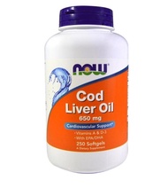 Now Foods Cod Liver Oil 銀鱈魚魚肝油650毫克，250粒膠囊