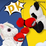 Betterway Animal Hand Puppet Interactive Panda Shape Hand Puppet with Sound Effects Soft Filling Boxing Puppet for Kids