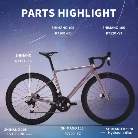 SAVA NEW STAR SHIP Carbon Fiber Road Bike, Adult Racing Bike, Equipped with Shimano DI2 R7170 Groups