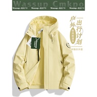 WASSUP CMKPO Outdoor Jacket Women Spring Autumn Windproof Water-Repellent Jacket Spring Hiking Hikin