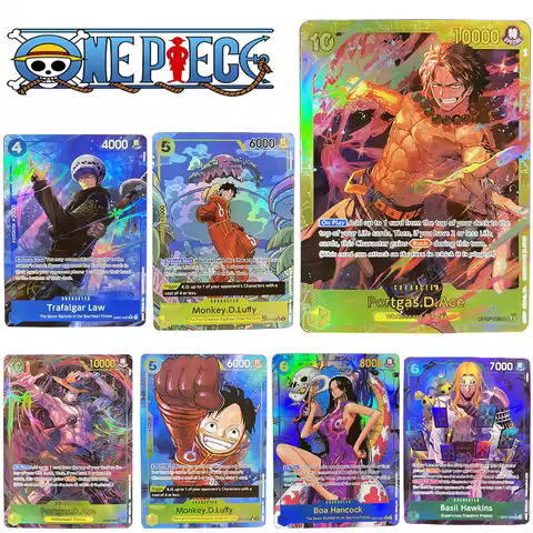 BANDAI Anime ONE PIECE Cards Textured OP07 Collection Card OPCG Cards Trading Card Luffy Ace Hancock