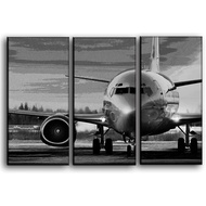 Big 3 Piece Airplane Wall Art Decor Picture Painting Poster Print on Canvas Panels Pieces Aviation T