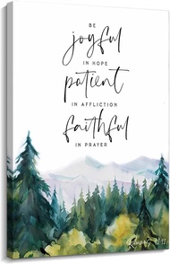 Romans 12 12 Scripture Wall Art Bible Verse Poster Canvas for Bedroom Decorative Painting Panel Artw