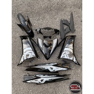COVERSET LC135 V2 V3 V4 4S 5S HITAM FULL BATIK SMOKE HITAM ORIGINAL HLY HONG LEONG YAMAHA STICKER SI