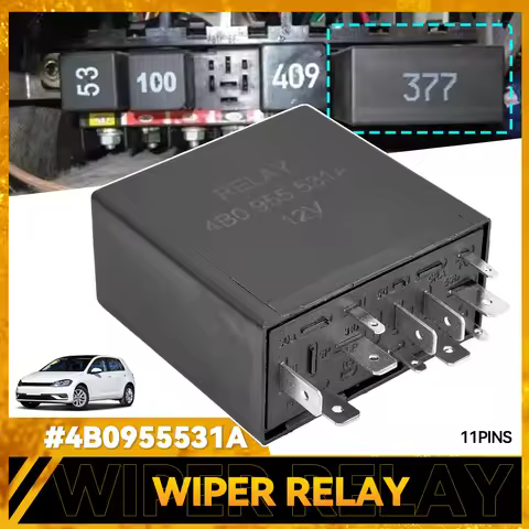 377 11 Pin Intermittent Delay Wiper Motor Control Relay For VW Golf Passat B5 MK4 Bora Jetta Audi A4