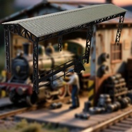 [tenlzsp0bc] Miniature Carport Model HO 1 87 Scale Plastic Shed Model Garage Railway Scene Accessori