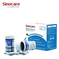 Strip Tes Cek Gula Darah Diabetes SINOCARE Lengkap Sinocare Safe-Accu Strip Uji Gula Darah