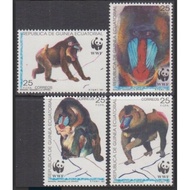 EQUATORIAL GUINEA Sc# 159-62 CPL MNH set of 4 WORLD WILDLIFE FUND, MANDRILL APES