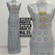 Kain Pasang Songket SB Line Printed Bidang 45 (Open Meter - 0.5M)