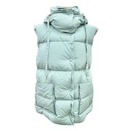 成色極佳 △ MONCLER GENIUS 2 Moncler Genius 2 1952 (2022款) H20941A00007 BATTY 100%純棉 Logo 貼片連帽羽絨背心 綠色 0碼 