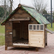 Solid wood dog house outdoor rainproof waterproof dog cage dog house cat litter cat house pet litter kennel