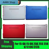 For HP 15-DA 15-DB 250 255 256 G7 C136 C135 Laptop Cover Bottom Base Case Replacement Housing Silver Grey Gold Blue Pink Red AAKK Shop