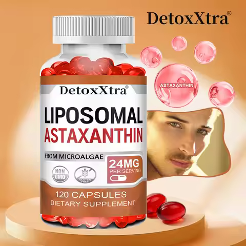 Natural Liposomal Astaxanthin 24mg Capsules, Antioxidants, Cardiovascular, Metabolism, Eye, Skin, Jo