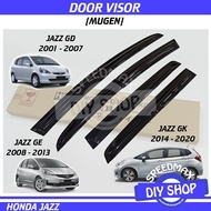 Honda Jazz Door Visor Mugen Jazz Fit GD 2003 2004 2005 2006 2007 GE 2008 2009 2011 2012 2013 GK 2014