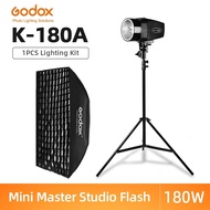 Godox K180A 180Ws Photography Studio Flash Strobe Light + 50 x 70cm Gird Softbox + 180cm Light Stand