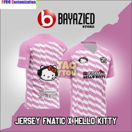 Jersey FNATIC X HELLO KITTY TEAM DOTA 2 WOMAN WOMEN【Free Custom Name & Number】Tops