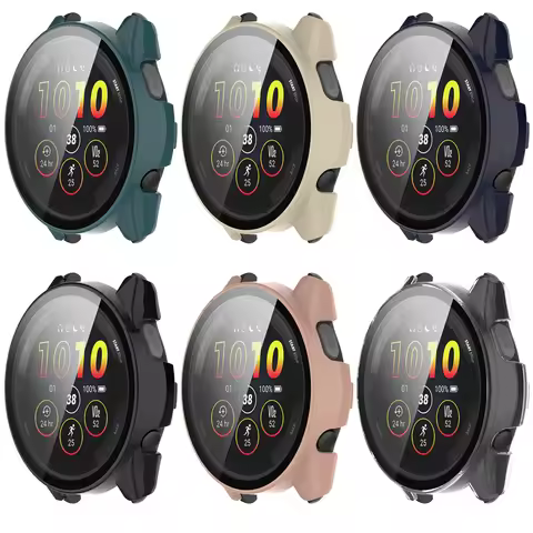 Case+Screen Protector for Garmin Forerunner 165/165 Music SmartWatch All-around Bumper Protective Co