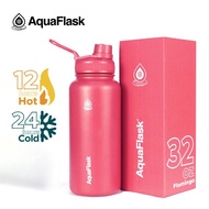 AQUAFLASK (32oz) AQUA FLASK Wide mouth w/ flip cap Vacuum Insulated Stainless Steel Drinking Water Bottle