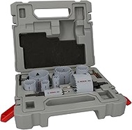 Bosch 17x PRO Multi Material Hole Saw Set - Standard Adapters (for Softwood, Drywall, Diameter 19, 2